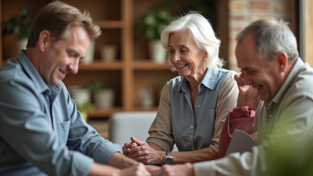 Group of adults engaged in community volunteer activity